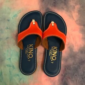 Kino Orange and Blue Sandals